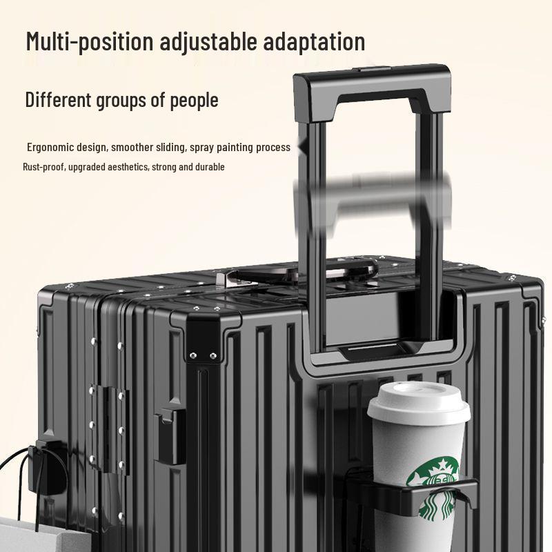 Women's Sturdy & Durable Aluminum Trolley Case With Universal Wheels & Combination Lock - 20” Carry-On