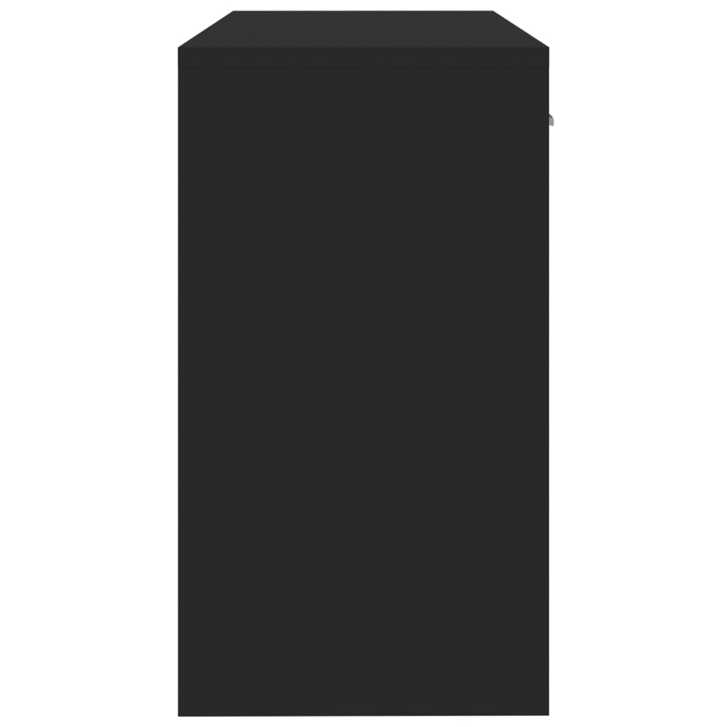Desk with Storage Space Black 100 x 40 x 73 cm Engineered Wood
