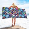Colorful Mandala Pattern Beach Towel, Exotic Geometric Art Quick-Dry Sand-Free Microfiber Bath Towel for Yoga, Swim and Travel