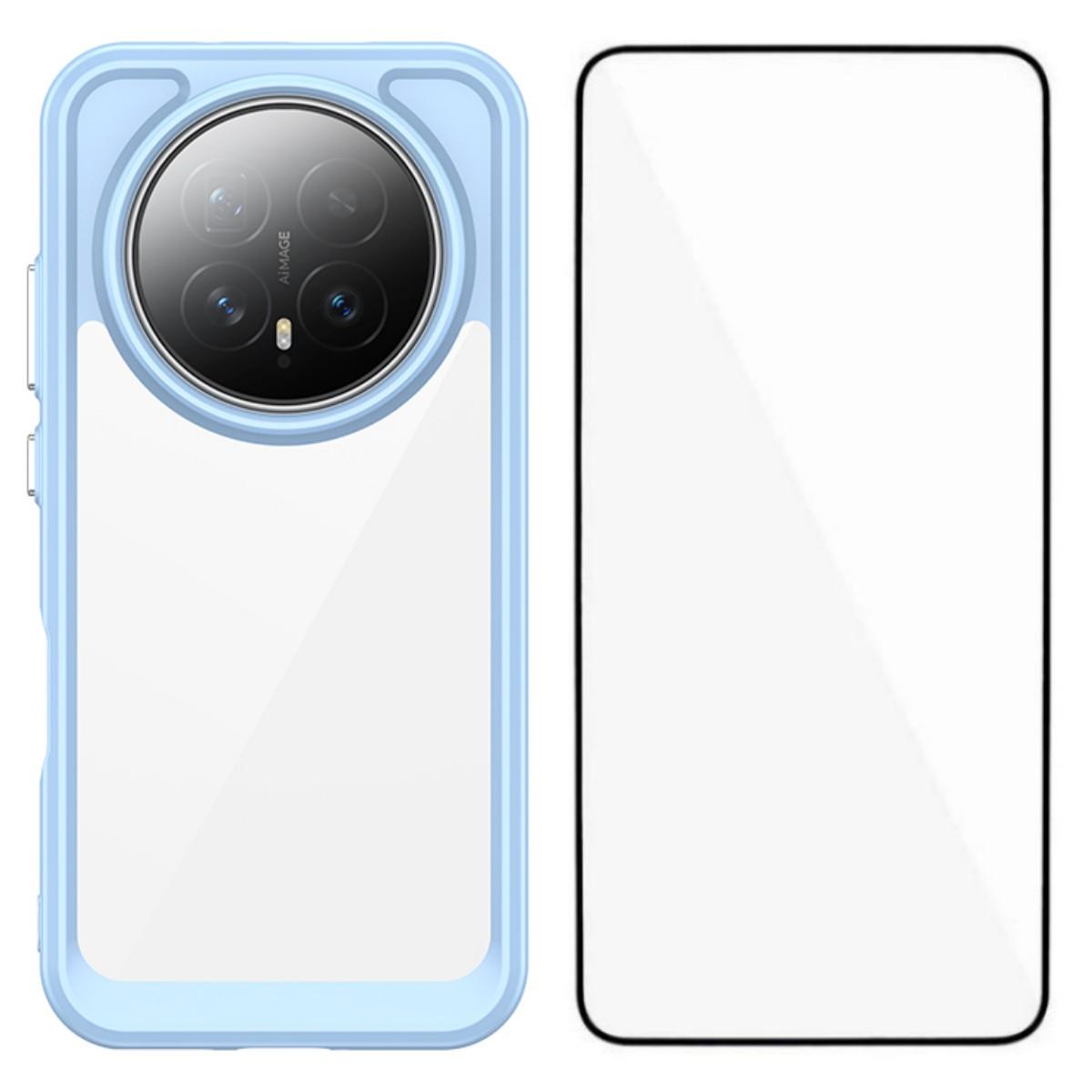 

For Honor Magic8 5G Phone Case WANLONFENG XC Series TPU Acrylic Cover with Tempered Glass (Big Lens Hole)