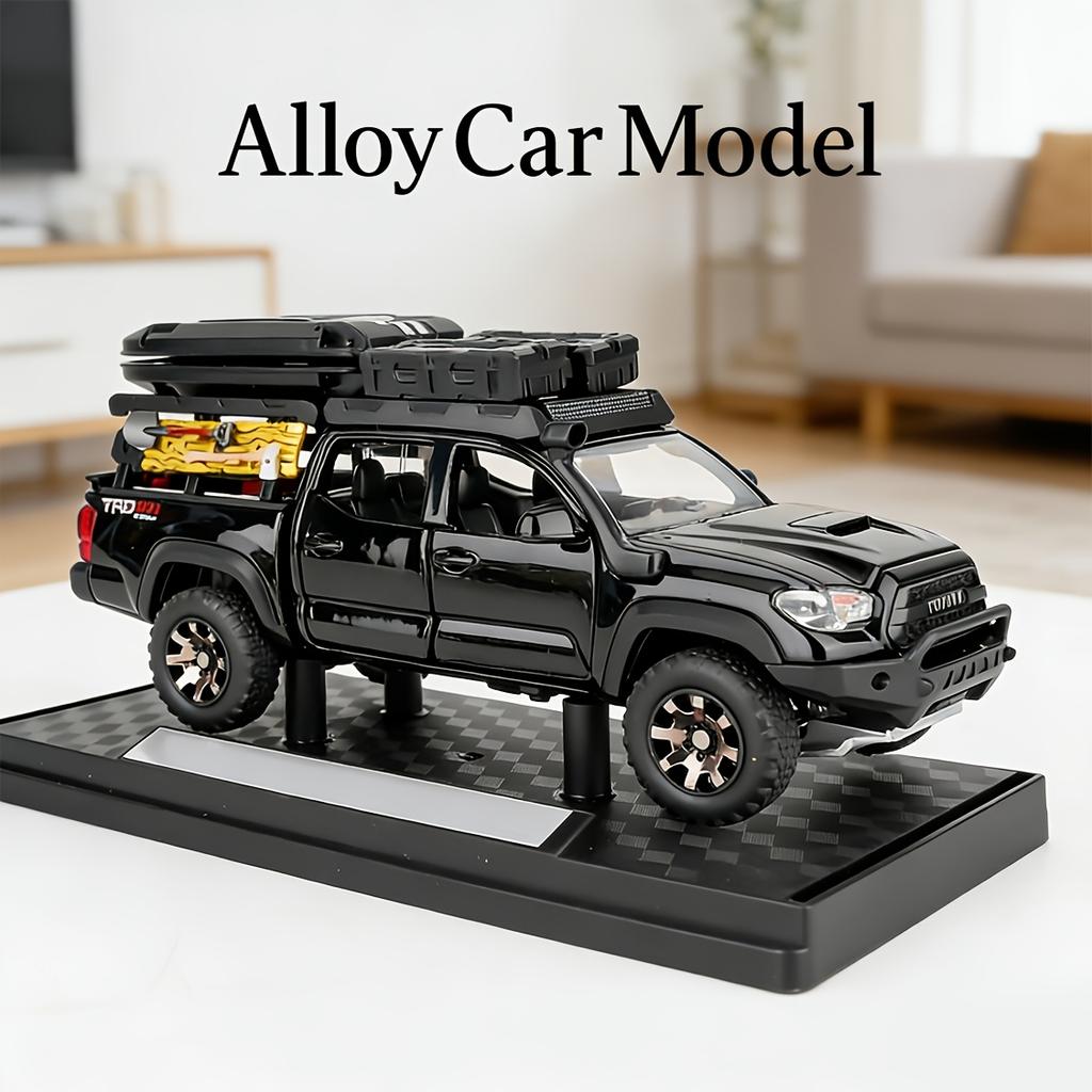 1:Kolekcjonerski model w skali 32 - Samochód terenowy TOYOTA - Stop cynku z otwieranymi drzwiami, bardzo szczegółowa replika, prezent dla entuzjastów modeli samochodowych