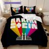 Rammsteins Industrial Rock Legacy Three-piece Set (1 * Duvet Cover + 2 * Pillowcase, Without Core) 2D Flat Soft and Comfortable Bedding Set