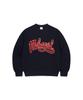 MAHAGRID Curved Logo Sweatshirt Navy(Mg2Dsmm440A)