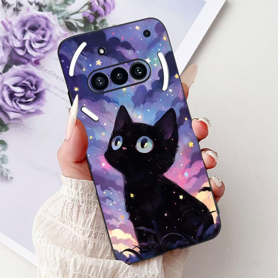 For Nothing Phone 3A 2025 Case A059 Fashion Flower Cats Cartoon Silicone Soft Shockproof Cover For Nothing Phone3A 3A Pro Bumper