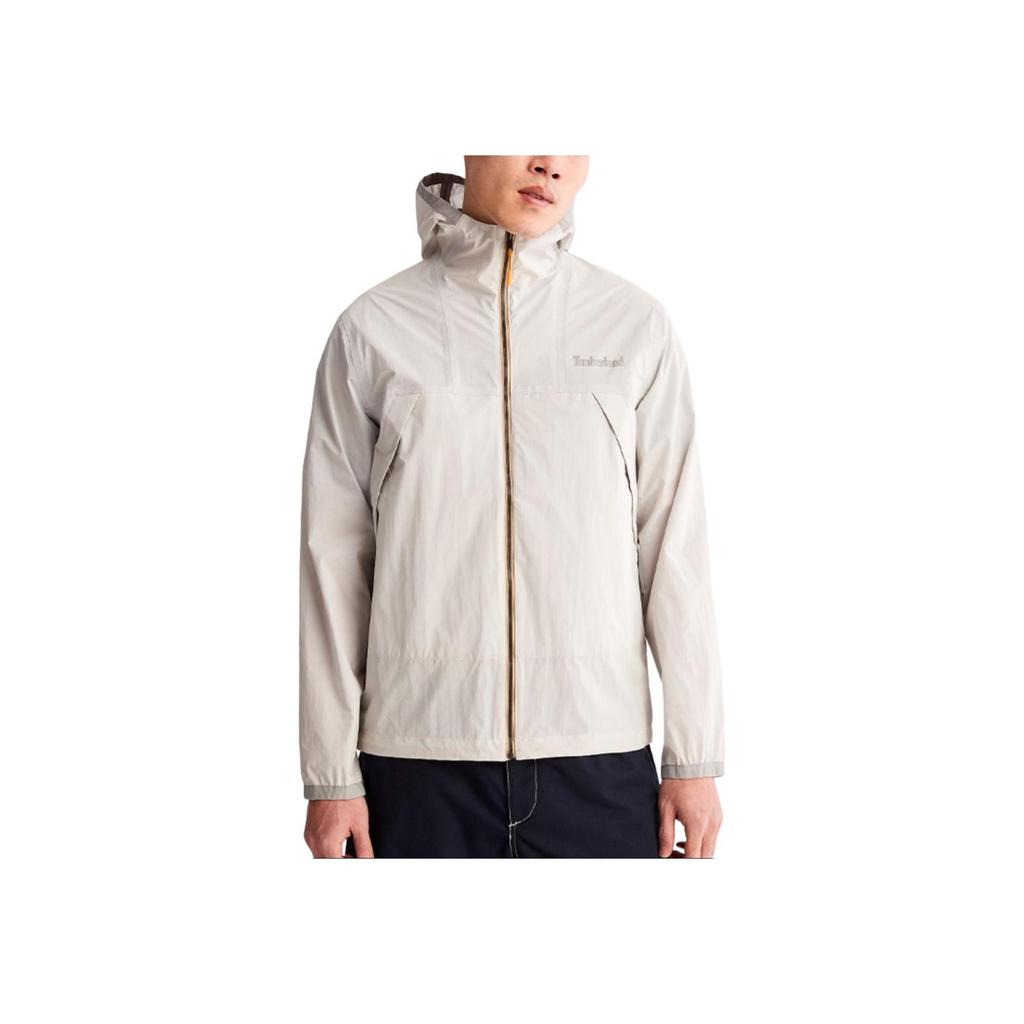 Timberland Solid Color Hooded Long Sleeve Jacket Men Jackets White A2CYH-CM9