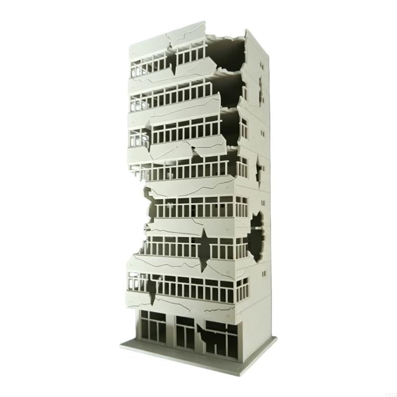 Precisions 1/100 Scale Demolished Building Plastic War Destruction Model Perfect for Dioramas and Decorative Use