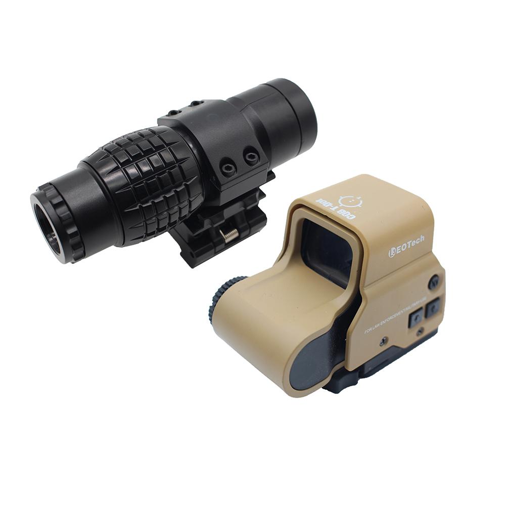 1PCS/Set 3X Magnifier Scope Side Turn Triple Mirror Telescope Magnifying Glass Outdoor Hunting Tools