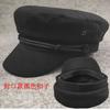 Sealed flat top hat retro casual student hat small head circumference men's hat big head circumference men's captain hat solid color hat women