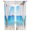 Bali Landschaft Ozean Urlaub Vorhang für Wohnzimmer Transparent Tüll Vorhänge Fenster Sheer für das Schlafzimmer Zubehör Dekor