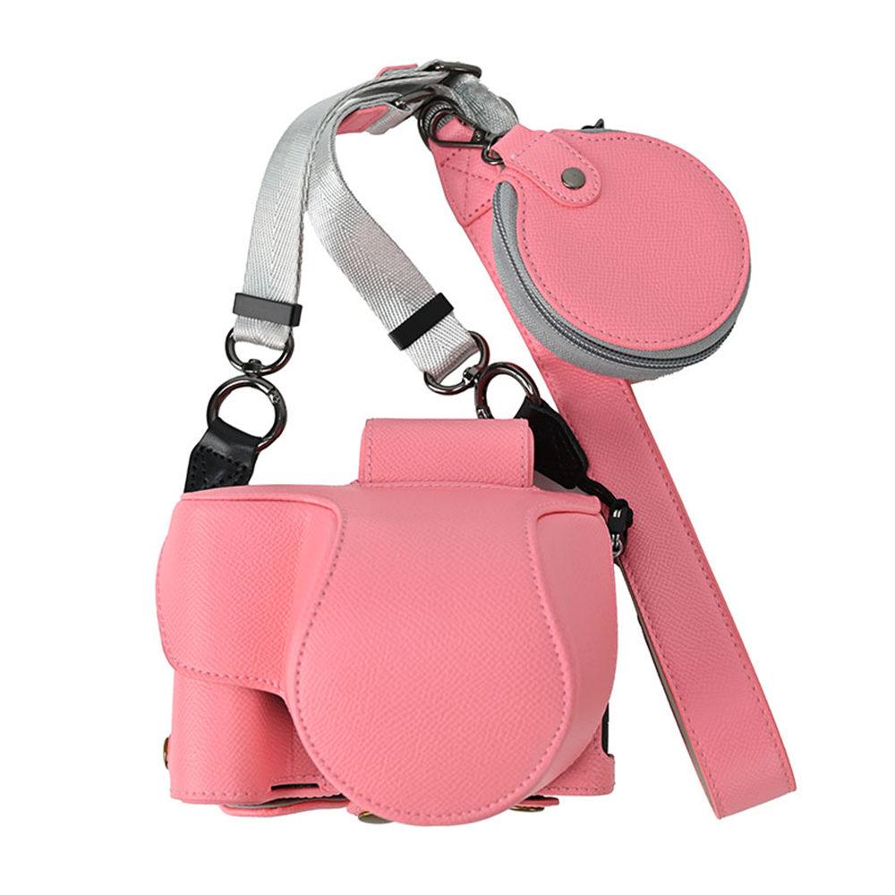 Z50II Palm Print PU Leather Camera Bag Case For Nikon Z50II Battery Opening Protective Cover With Shoulder Strap