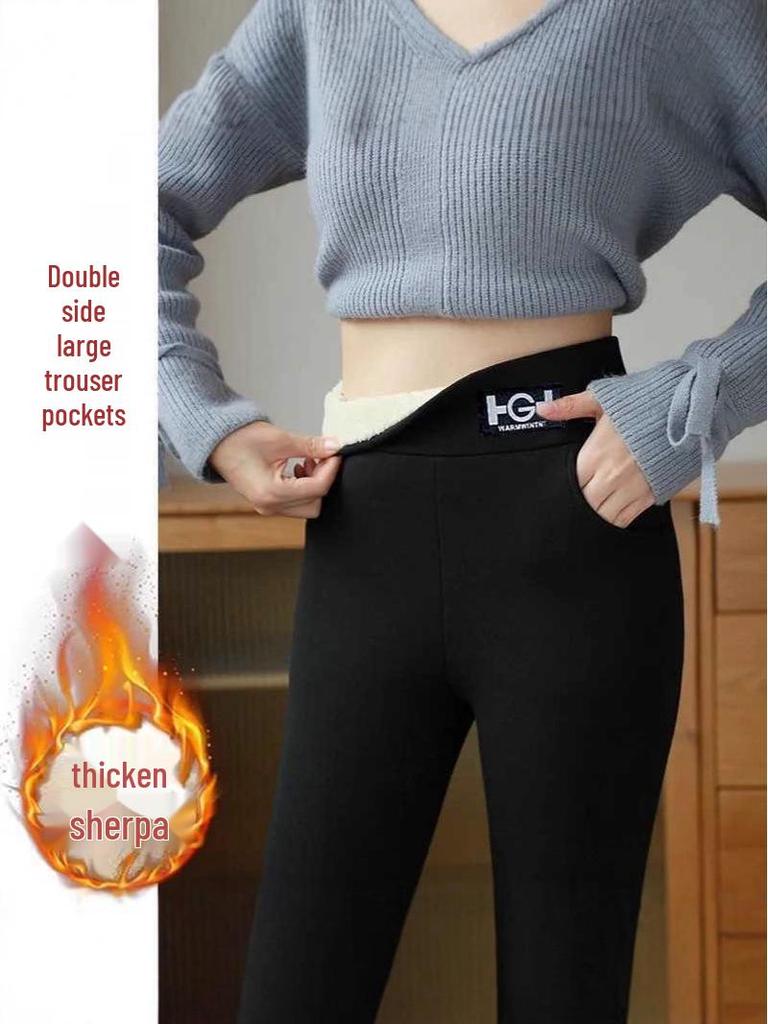 [500g] Thickened Plus Velvet Women's Leggings (Autumn/Winter), Warm Cotton, Cold-Resistant, Slim Fit for Middle-Aged & Elderly.