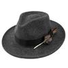 Mary Wool Felt Hat, Men's Fashion High-end Feather Peach Heart Top Top Hat, Women's High-quality Knight Hat