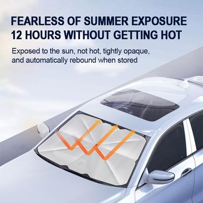 Ombrello parasole per auto Protezione parasole per auto Parasole Sole estivo Accessori per la protezione del parabrezza interno per l'ombreggiatura automatica