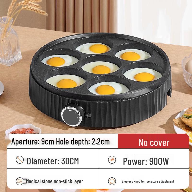 

Commercial Non-Stick Seven-Hole Electric Egg Frying Pan - Automatic Fried Egg & Burger Maker for Breakfast Fried Egg Machine