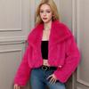 Winter short imitation fur coat women's European and American street style imitation fox fur coat plush jacket large size