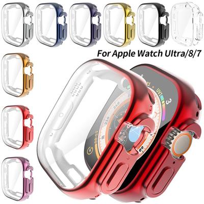 Pro Apple Watch Series 8 Ultra/Pro 49mm pouzdro na hodinky Kompletní měkký TPU chránič obrazovky pro iWatch 7 41/45 mm
