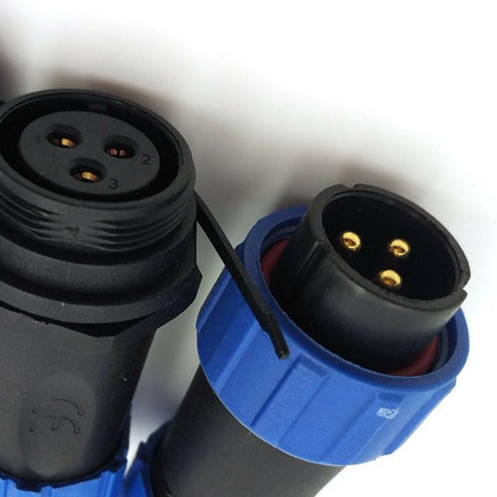 3Pin Cable Connector AC 1500V Mount Pair Waterproof