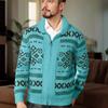 Men's Knitted Cardigan Jacket Men's Zipper Lapel Slim Outer Wear Knitted Sweater