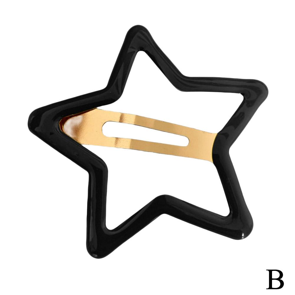 

Большая заколка для волос в виде звезды, сломанная заколка для волос, звезда, пентаграмма и стильная цветная заколка для волос, пятиконечная H7Y9 black-one-size