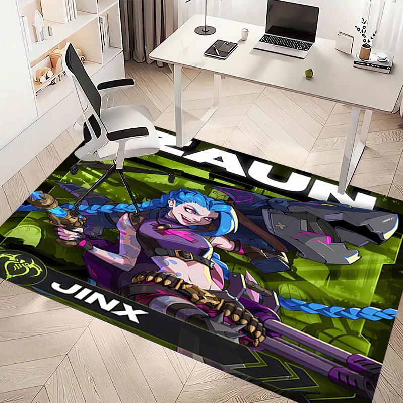 League of Legends Ahri Print Area Rug - Soft,Washable Non-Slip Indoor Mat,Living Room,Home Office Decorative Rug