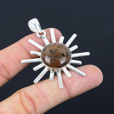 Gila Monster Stone 925 Sterling Silver Handmade Daughter Wedding Pendant Jewelry