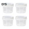 4Pcs Salad Dressing Containers 500ml BPA-Free Food Container for Snacks Condiment Sauce Reusable Sauce Cups for Lunch Box Fruit Nuts Yogurt Storage