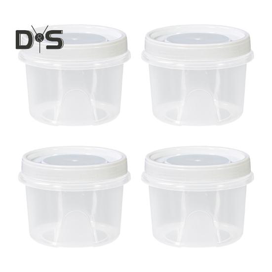 4Pcs Salad Dressing Containers 500ml BPA-Free Food Container for Snacks Condiment Sauce Reusable Sauce Cups for Lunch Box Fruit Nuts Yogurt Storage