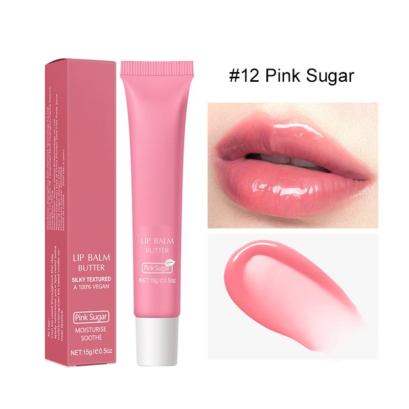 6Pcs Tinted Lip Butter Balm Set 6 Scents Shea Butter Lip Mask For Dry Lips 15g Each
