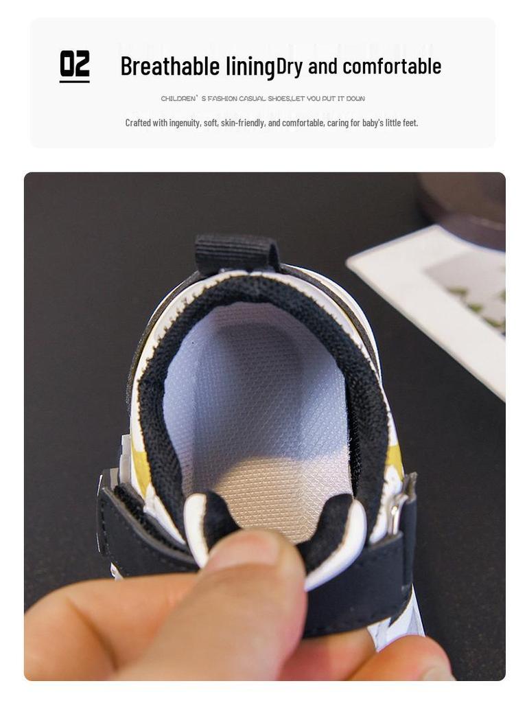 2026 Kids' Soft-Soled White Walking & Skate Shoes – Trendy Spring/Autumn Style for Boys & Girls