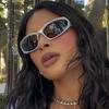 1Pc Trendy Designedsunglasses Women Men Outdoor Cycling Sports Uv400 Sunglass Vintage Sun Glasses