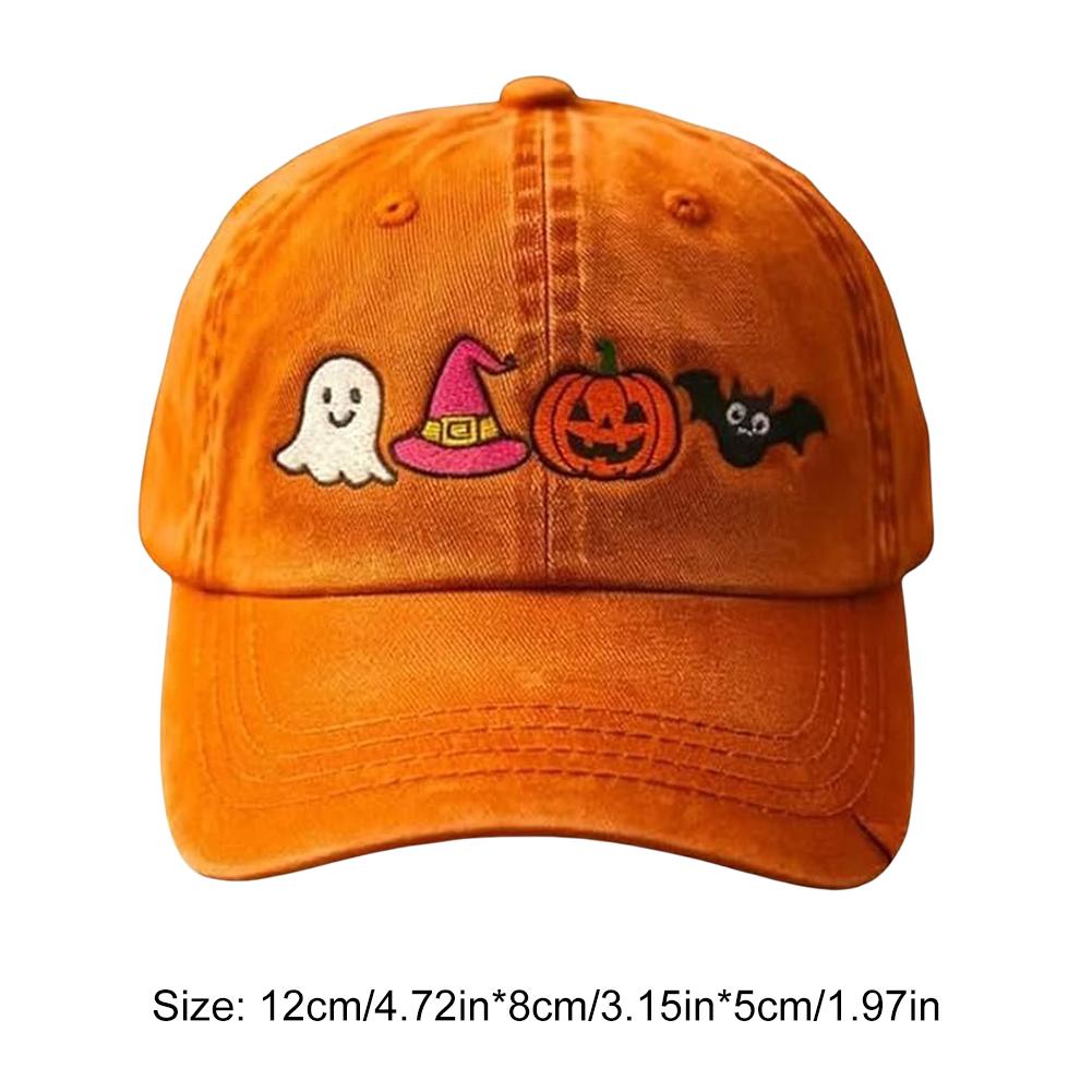 Hot Halloween Pumpkin Face Baseball Cap Embroidery Pumpkin Ghost Baseball Hat for Men Women Outdoor Activities Fishing Camping