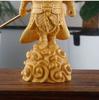Wooden Black Myth Monkey King  statue Solid wood carving  Cute Home Room Office Decorative Statue with Chinese Characteristics