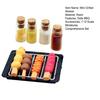 Mini Grill Skewer Set Miniature Food BBQ Accessories Resin Mini Grilled Sausage Grill Tray Seasoning Bottles for 1:12 Scale Miniature House And Dolls