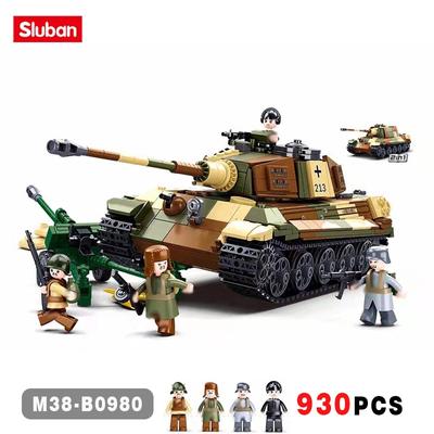 930 pz WW2 Militare The King Tiger Heavey Tank Soldati dell'esercito Building Blocks Bambini Mattoni Giocattoli educativi per i regali dei ragazzi