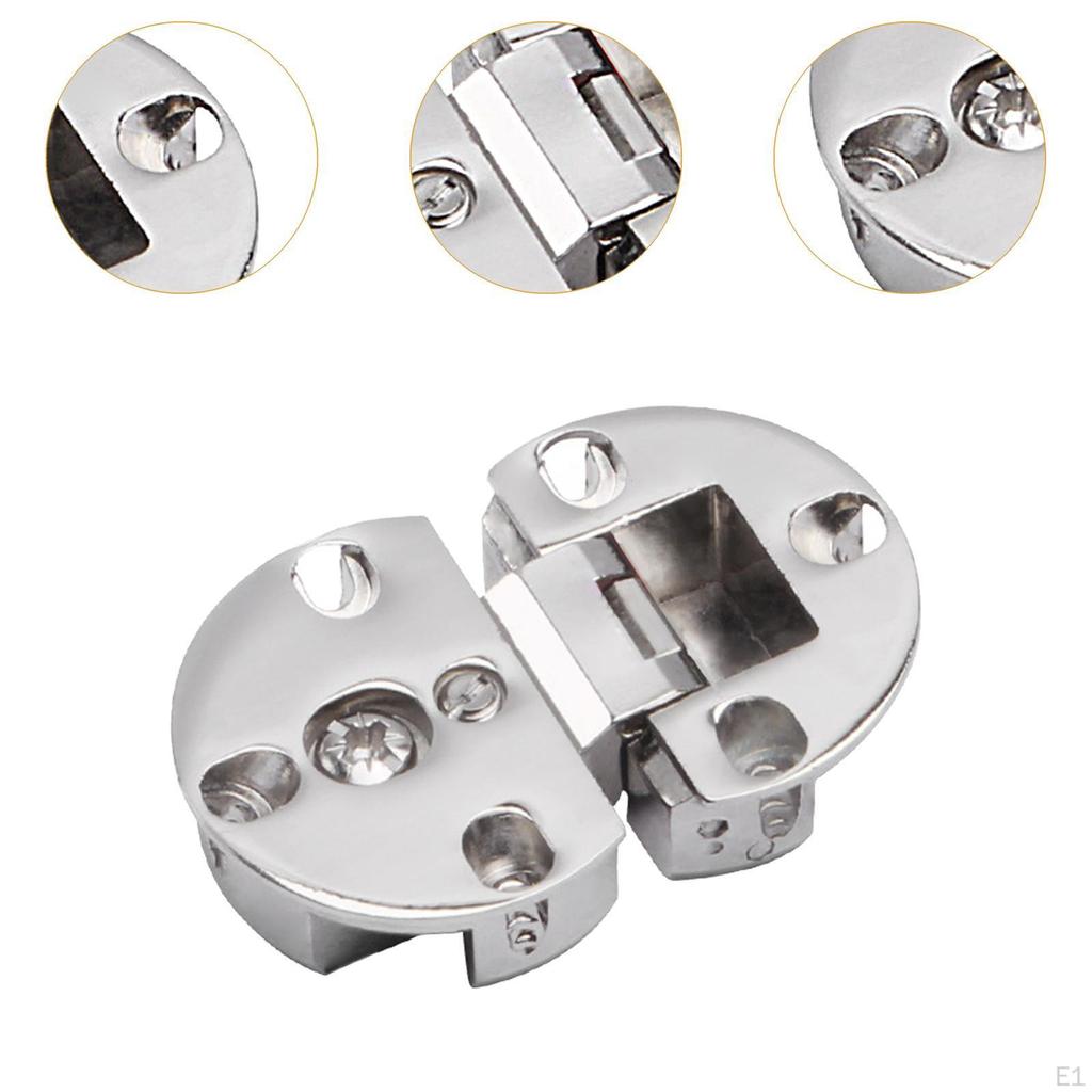 2 Pack Cabinet Hinges, Heavy Duty Hardware, Rounded Edge Folding Table Hinges for Sewing Machine