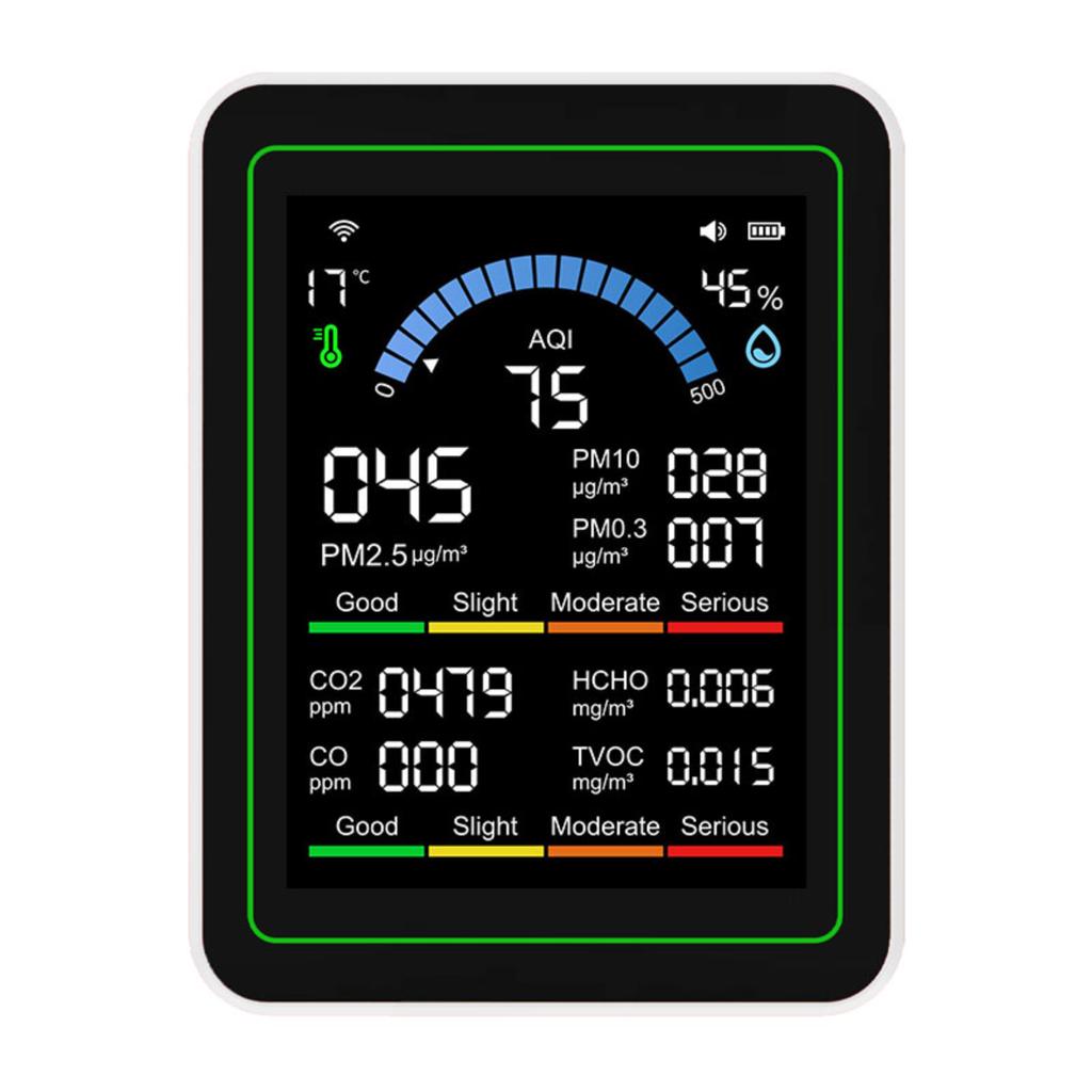 WiFi ZN MT13W Air Quality Monitor CO2 Detector CO Detector White