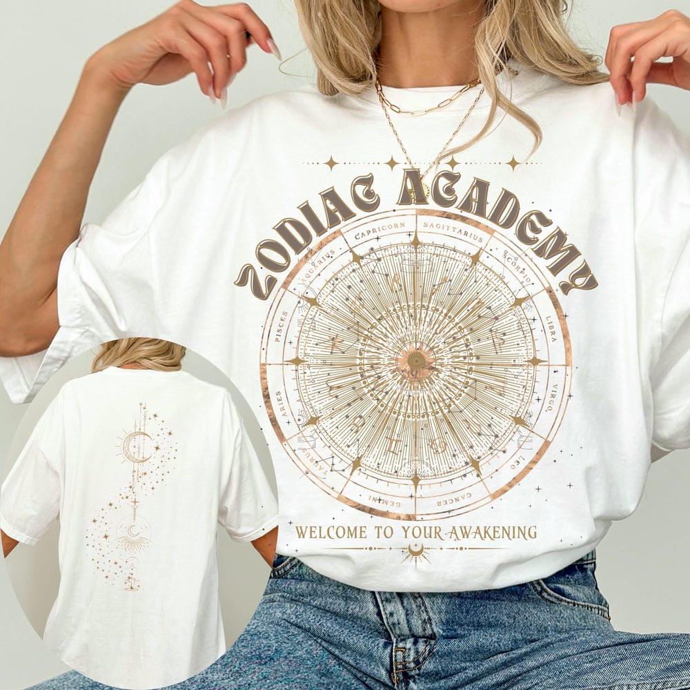 Retro Zodiac Academy Comfort Tshirt For Fan Celestial Heirs Band Ignis and Aqua Tshirt Daily Casual Y2K Top Trendy Streetwear