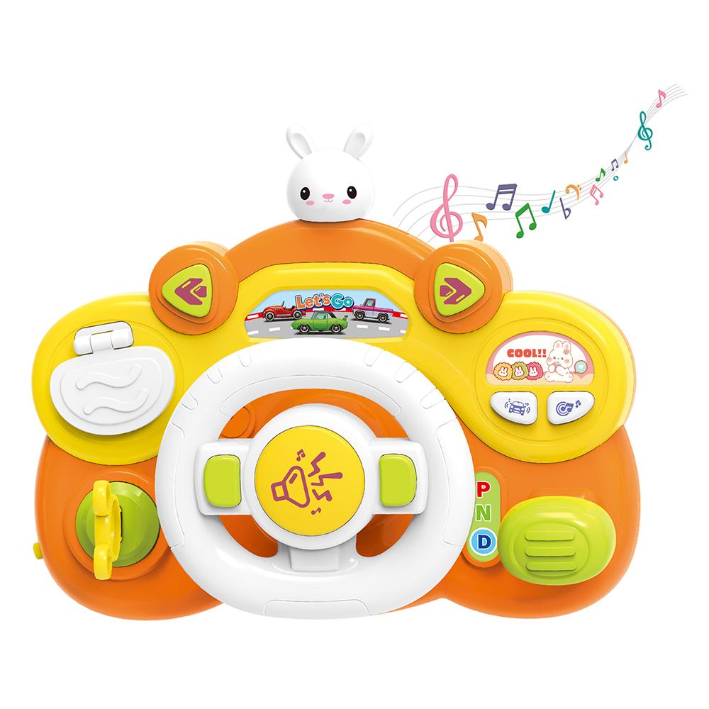 899-180 Simulate Driving Car Steering Wheel Toy with Music and Light Kids Early Educational Toy
