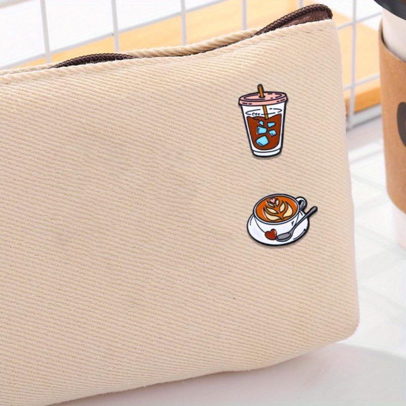 Vintage Cartoon Handmade Coffee Products Series Cute Brooch Cup Coffee Machine with Simple Design and Accessory Badges