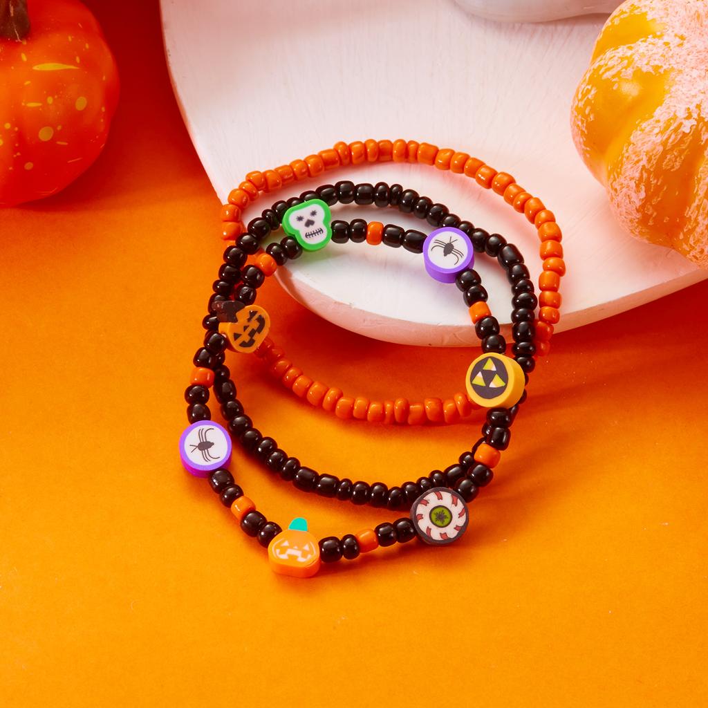 Halloween Cute Ghost Pumpkin Bat Charm Bracelet for Women Men Gold Color Metal Chain Enamel Bracelet Funny Festival Jewelry Gift