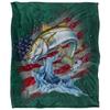 JQ Licensing Patriotic Silky Snook Fishing Supersoft Blanket