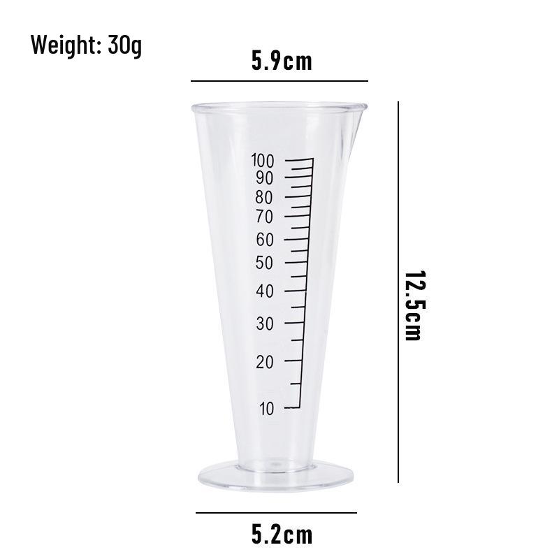 Transparent Food Grade Plastic Measuring Cup with Handle and Scale, Graduated Cylinder for Milliliters
