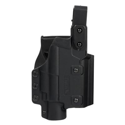 LayLax Weapon Light Holster LUX with Adjustment for Lights and Universal Fit for and Electric Case Multi-Fit (Right-Handed, Black) 360-Degree (24