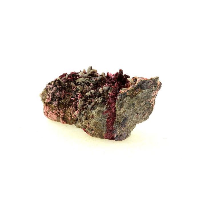 Pierres et Minéraux. Erythrite + Quartz. 215.0 ct. Bou Azzer Mine, Ouarzazate Province, Maroc.