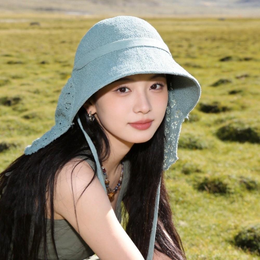 Breathable Weaving Fisherman Hat Foldable Beach Hat Korean Bucket Hat Women