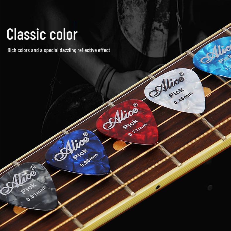 Alice Colored Celluloid Guitar Picks - High-Quality, Multi-Thickness Picks for Guitar and Bass Alice Celluloid Pick 0.46mm