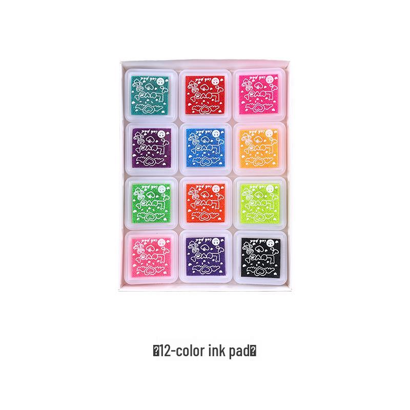 Colorful Ink Pad Set for Wax Seals and Children s Finger Painting - 24 Colors