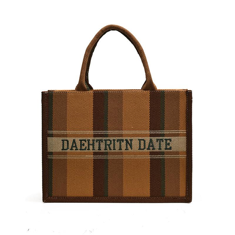 

Модная Сумка Новая Повседневная Универсальная На Плечо Большая Вместимость Сумка для Шопинга Сумка-Тоут для Поездок Small коричневый