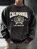 California Los Angeles Since 1990 Printed Pullovers Men Street Fleece Clothing Hipster Autumn Clothes Hip Hop Loose Sweatshirt