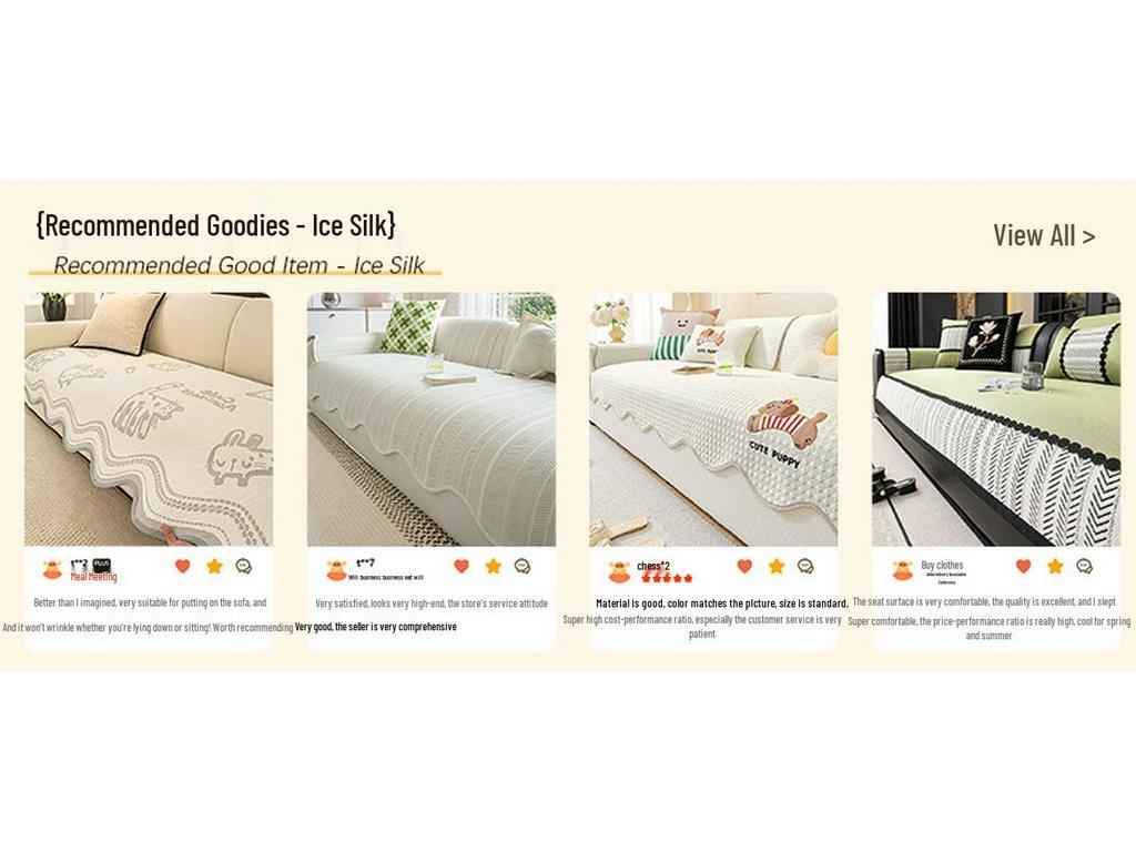 Four Seasons Universal Non-Slip Chenille Sofa Cushion & Backrest Cover - 2025 New Style